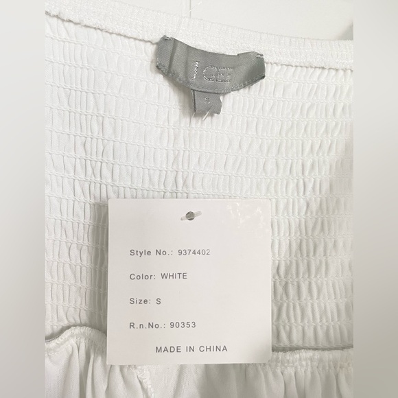 NWT New Solid White Boho Flowy Dress - Picture 6 of 7